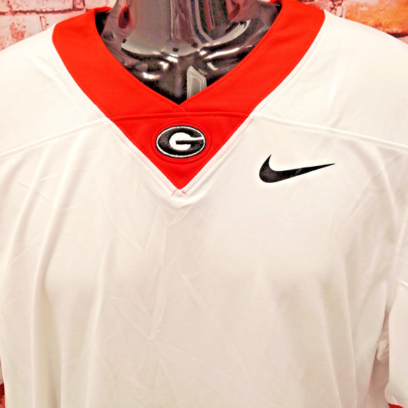 Georgia Bulldogs Jersey Men's Medium White Nike Dri-Fit NCAA Football Sports - Picture 7 of 8